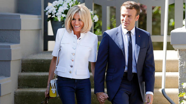 Emmanuel Macron a Brigitte Trogneux