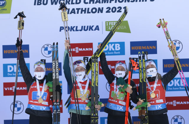 Slovenské reprezentantky na majstrovstvách sveta v biatlone museli preč z trate, Nórky obhájili titul