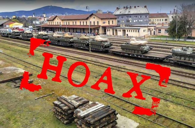 Na sociálnych sieťach sa šíri hoax o vojenskej technike, ktorá má smerovať na Ukrajinu (foto)