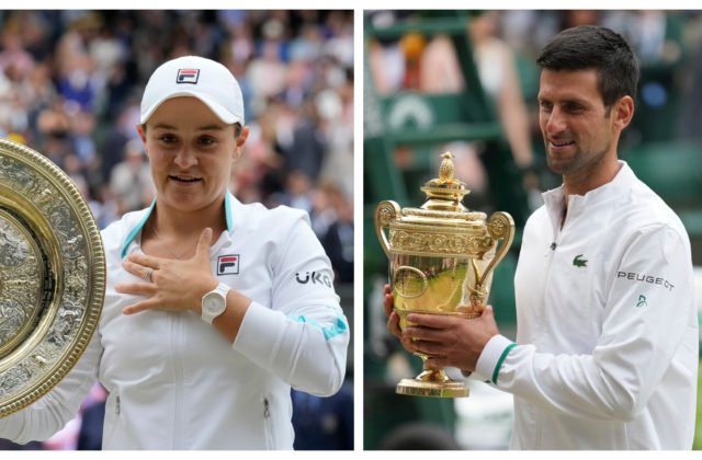 Šampióni z Wimbledonu Ashleigh Bartyová a Novak Djokovič naďalej suverénne vládnu svetovému tenisu