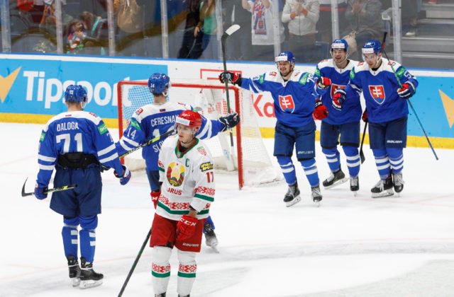 Slovenskí hokejisti si užívajú postup na zimnú olympiádu v Pekingu, Bielorusi boli podľa Pardavého po vyrovnávajúcom góle lepší