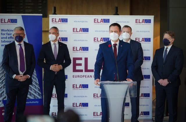 Heger s eurokomisárom slávnostne otvorili priestory Európskeho orgánu práce v Bratislave