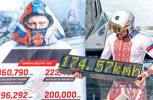 Michal Bekeš dosiahol rekordnú rýchlosť na lyžiach v Lomnickom sedle, plánuje atakovať 200 km/h