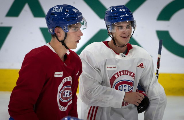 Slafkovský a Mešár spoločne pôsobia v kempe Montreal Canadiens, poznajú sa dobre od detstva (foto)