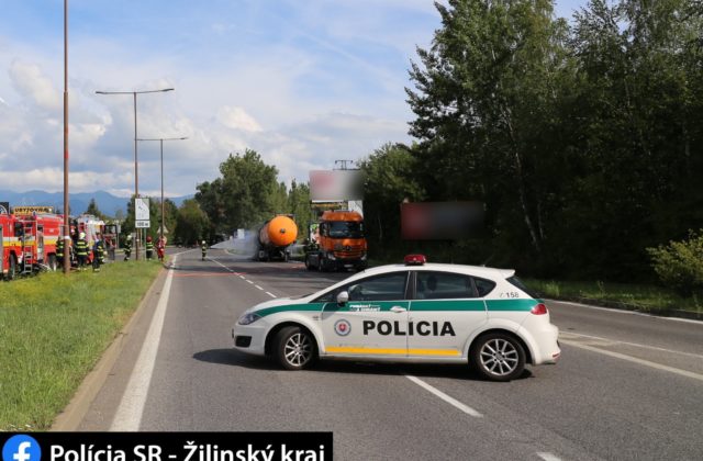 Požiar cisterny spôsobil v Žiline dopravné obmedzenia, trvajú už druhý deň (foto+video)