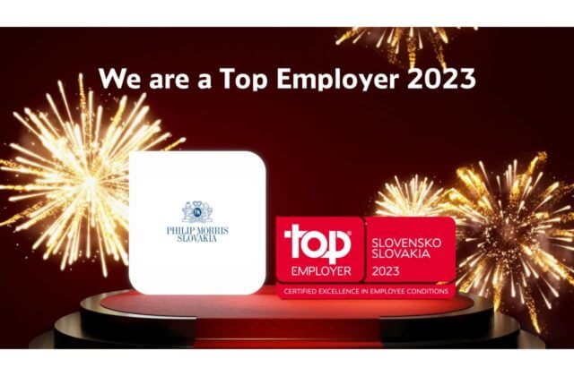 Spoločnosť Philip Morris Slovakia získala prestížny certifikát Top Employer Slovakia 2023 už deviaty rok po sebe