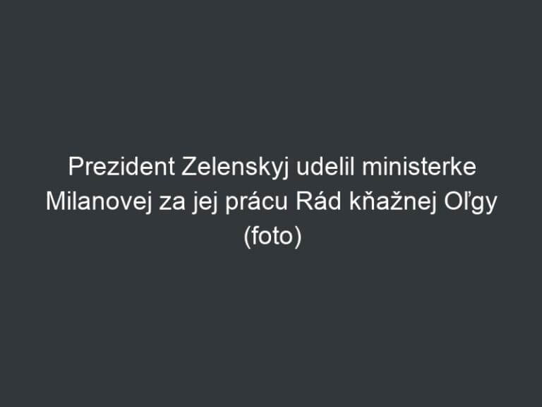 Prezident Zelenskyj udelil ministerke Milanovej za jej prácu Rád kňažnej Oľgy (foto)