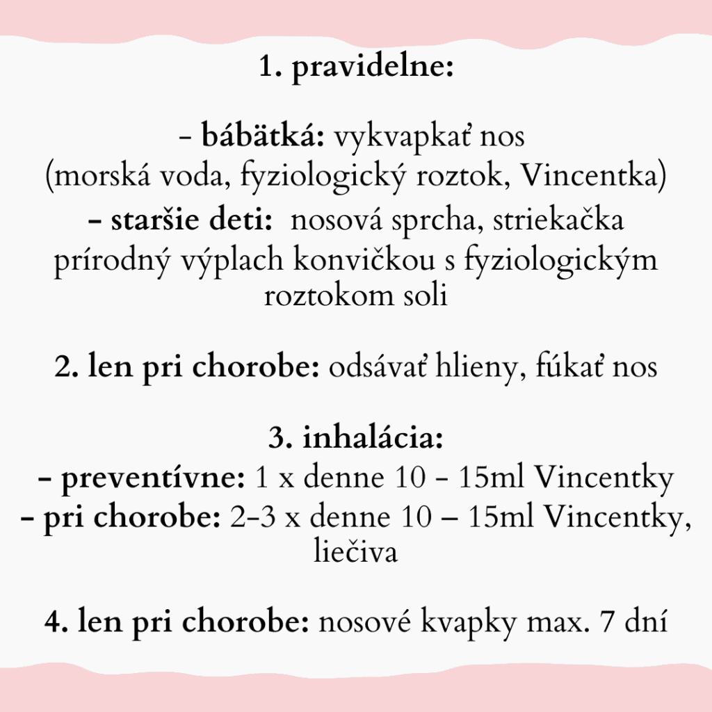 cistenie nosa, sople, imunita, inhalovanie