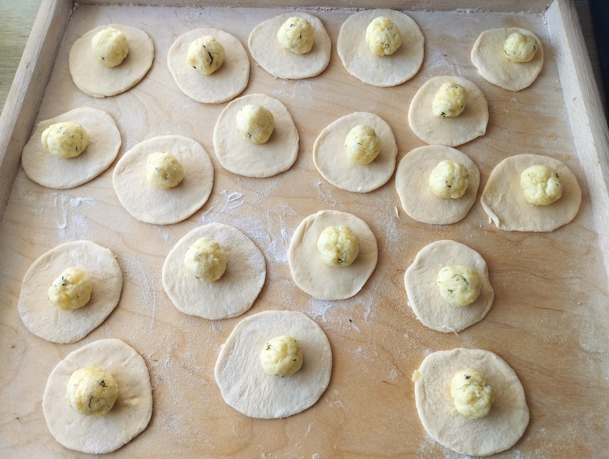 Bryndzové pirohy, postup prípravy