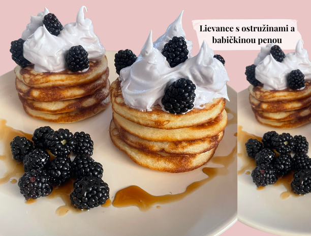 Nadýchané lievance s ostružinami a snehovou penou ako od babičky. Tradičný recept, ktorý spája jemné cesto, ovocie a spomienky. Skvelé na víkendové rána!