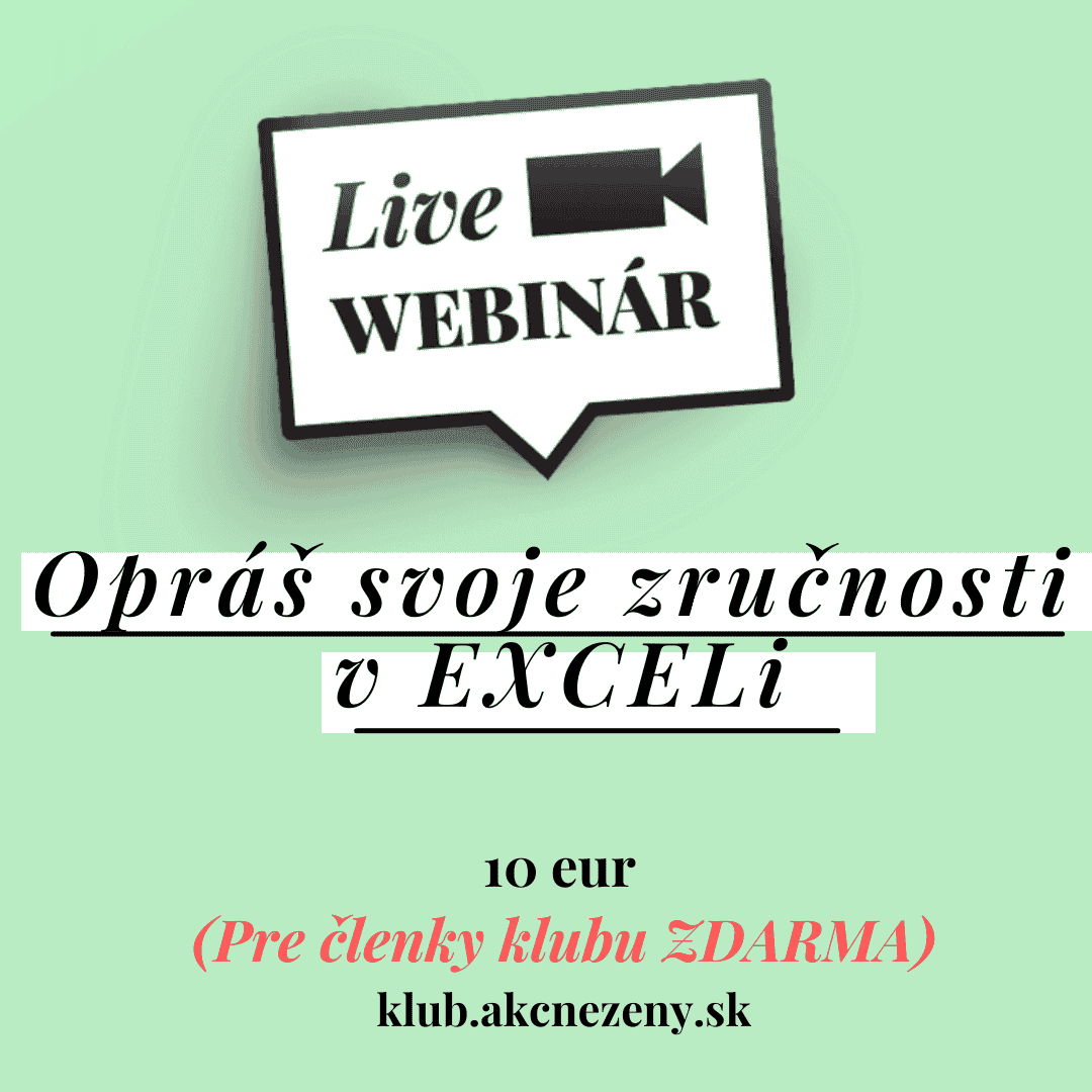 Opráš svoje zručnosti v exceli