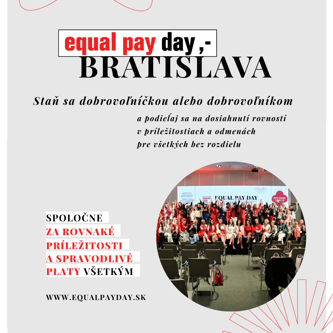 Staňte sa dobrovoľníkom/čkou na Equal Pay Day Slovakia!