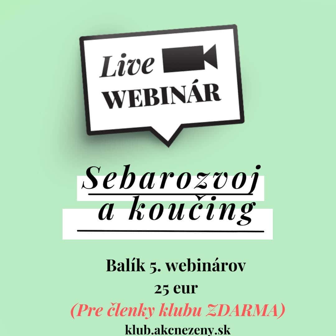 SEBAROZVOJ A KOUČING - balík 5 webinárov