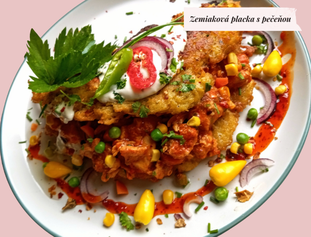 Zemiaková placka s pečeňou