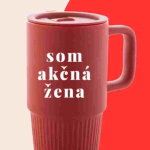 ☕ Termohrnček keramický s plastovým viečkom, 420 ml ☕